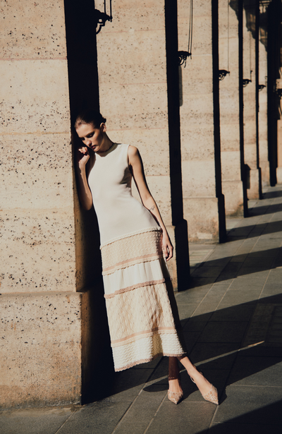 Pointelle Knit Dress