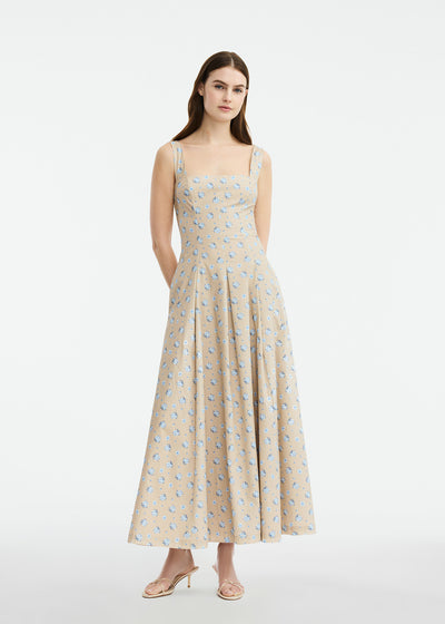 Floral Printed Cotton Caitlin Dress