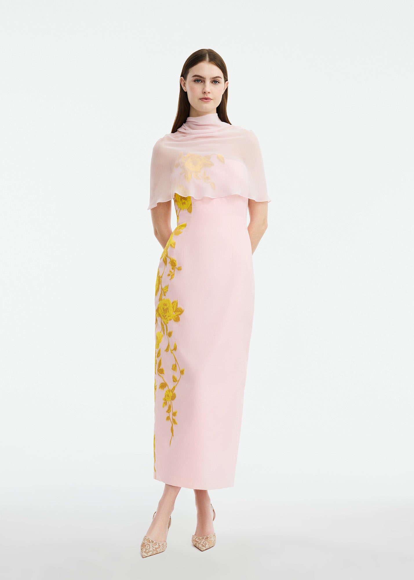 lela silk dress Bluebell Faille Scoop Neck Bubble Dress