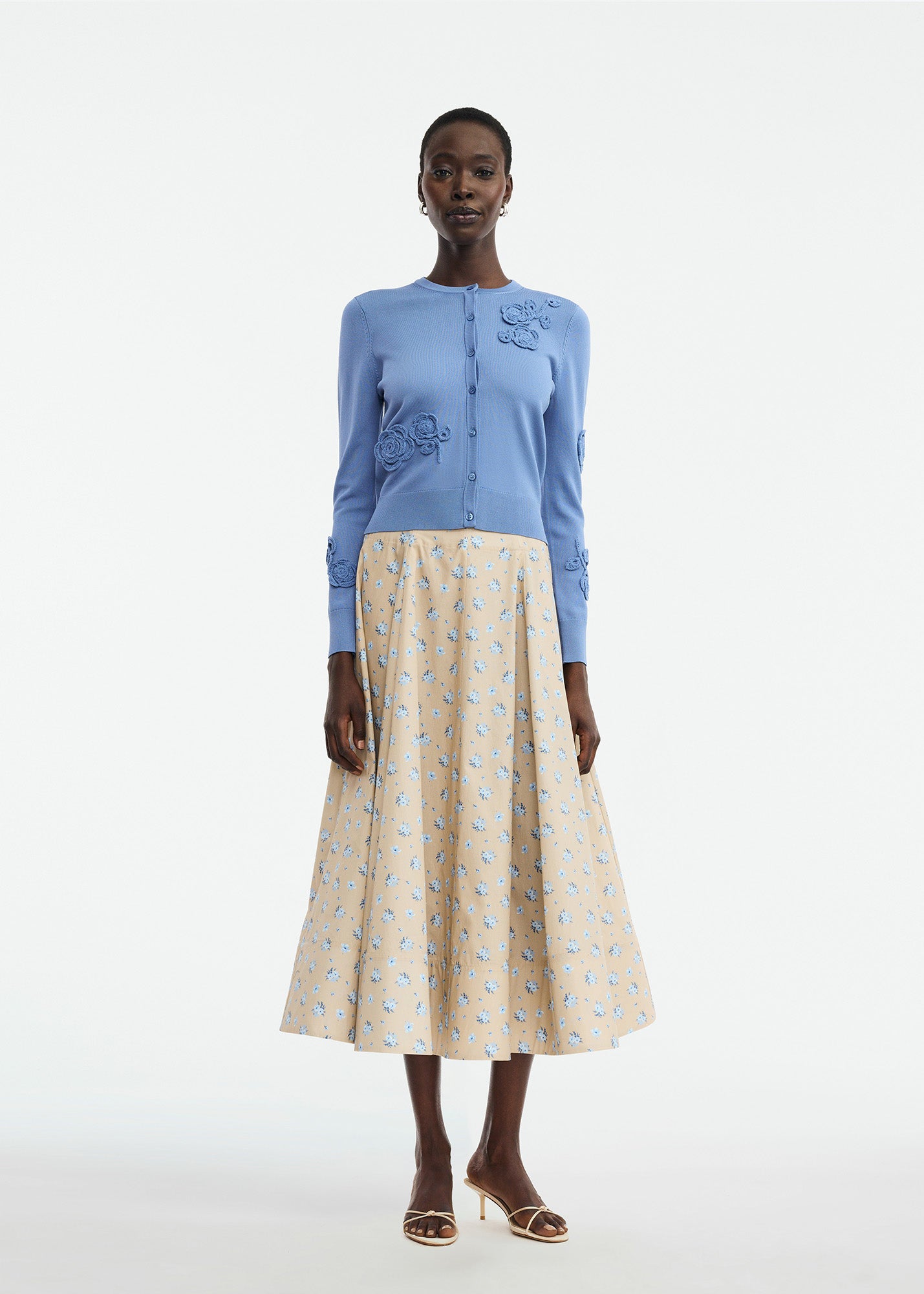 Crochet Applique Knit Cardigan – Lela Rose
