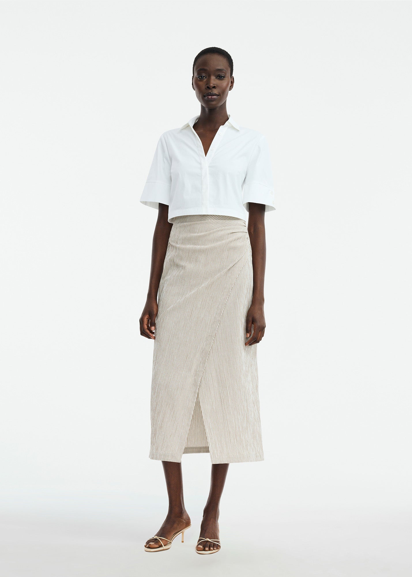 Striped Seersucker Wrap Skirt – Lela Rose