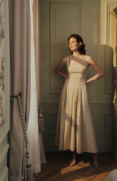 Floral Printed Cotton Caitlin Dress