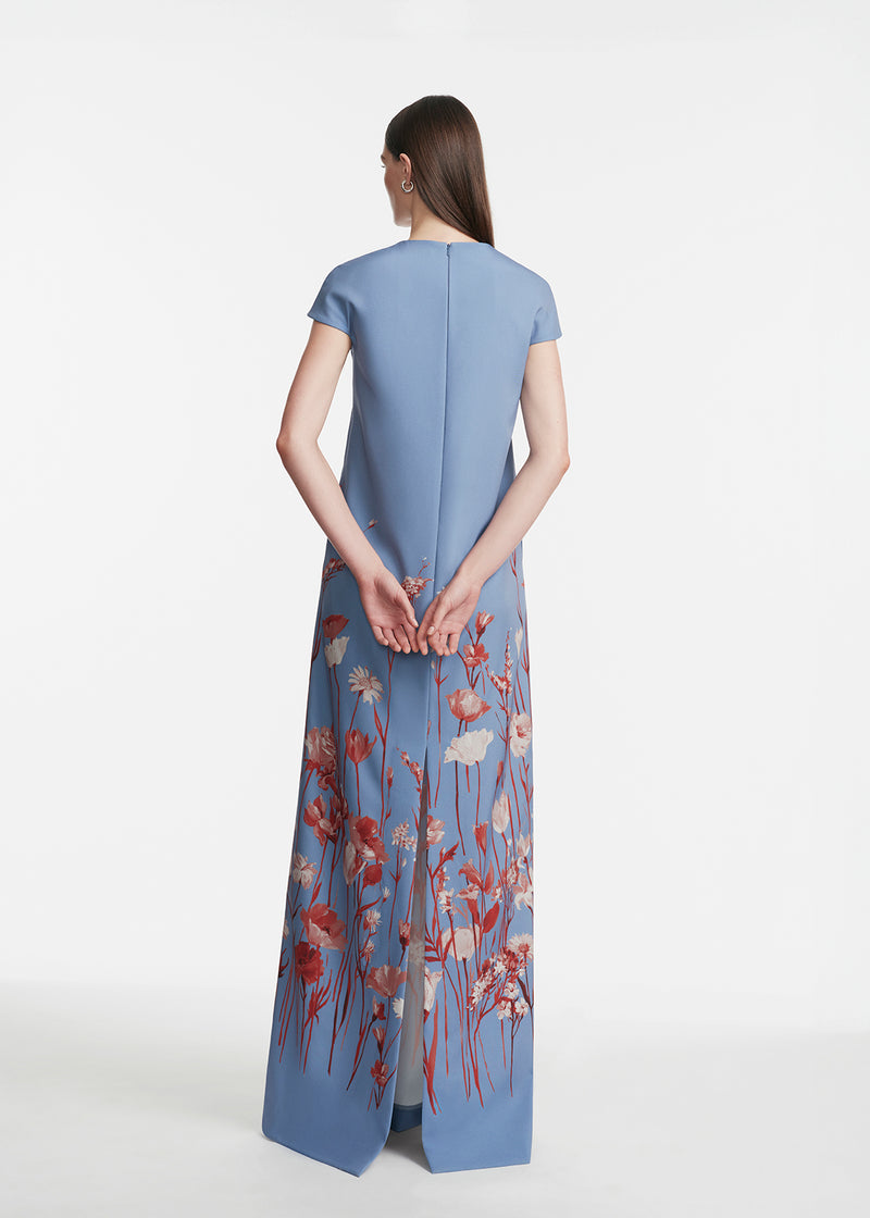 Floral Crepe Augusta Gown