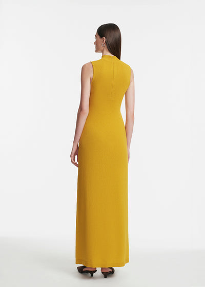 Fringe Detail Knit Mock Neck Dress