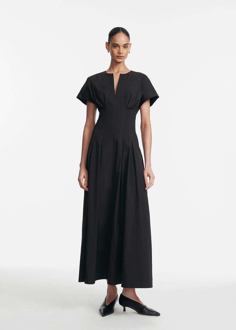 Cotton Poplin Smocked Back Dress