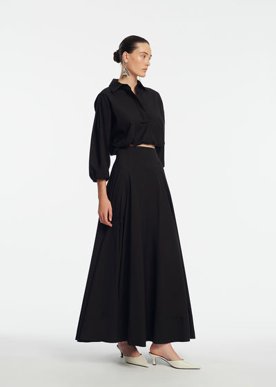 Cotton Poplin Long Sleeve Top