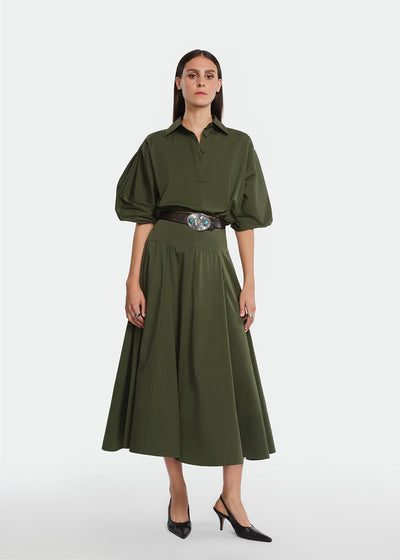 Cotton Poplin Parker Skirt