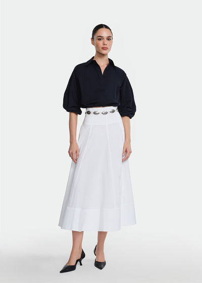 Cotton Poplin Parker Skirt