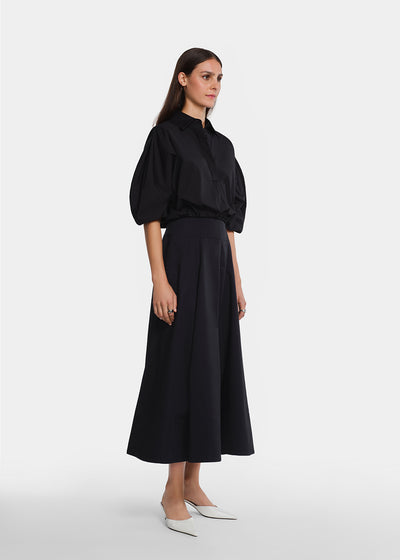 Cotton Poplin Long Sleeve Top