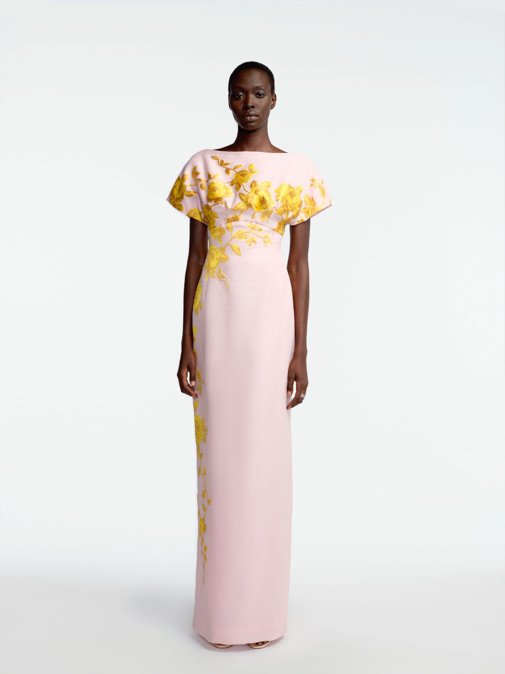 amsale rose fil coupe fit-&-flare dress Amsale