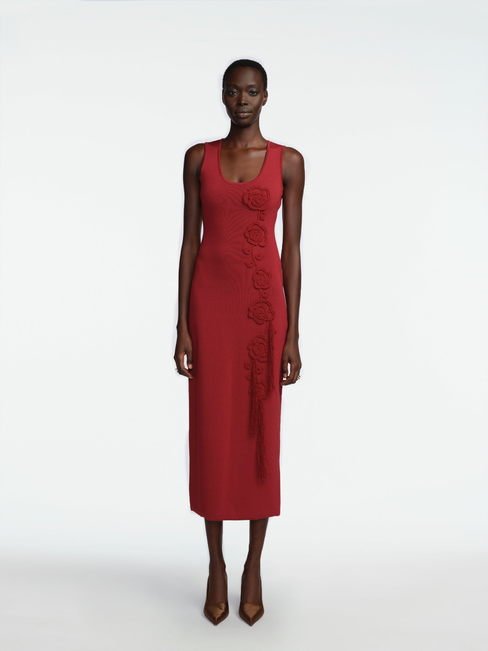 ワンピース Andamry Lana body dress Crochet Applique Knit Dress – Lela Rose