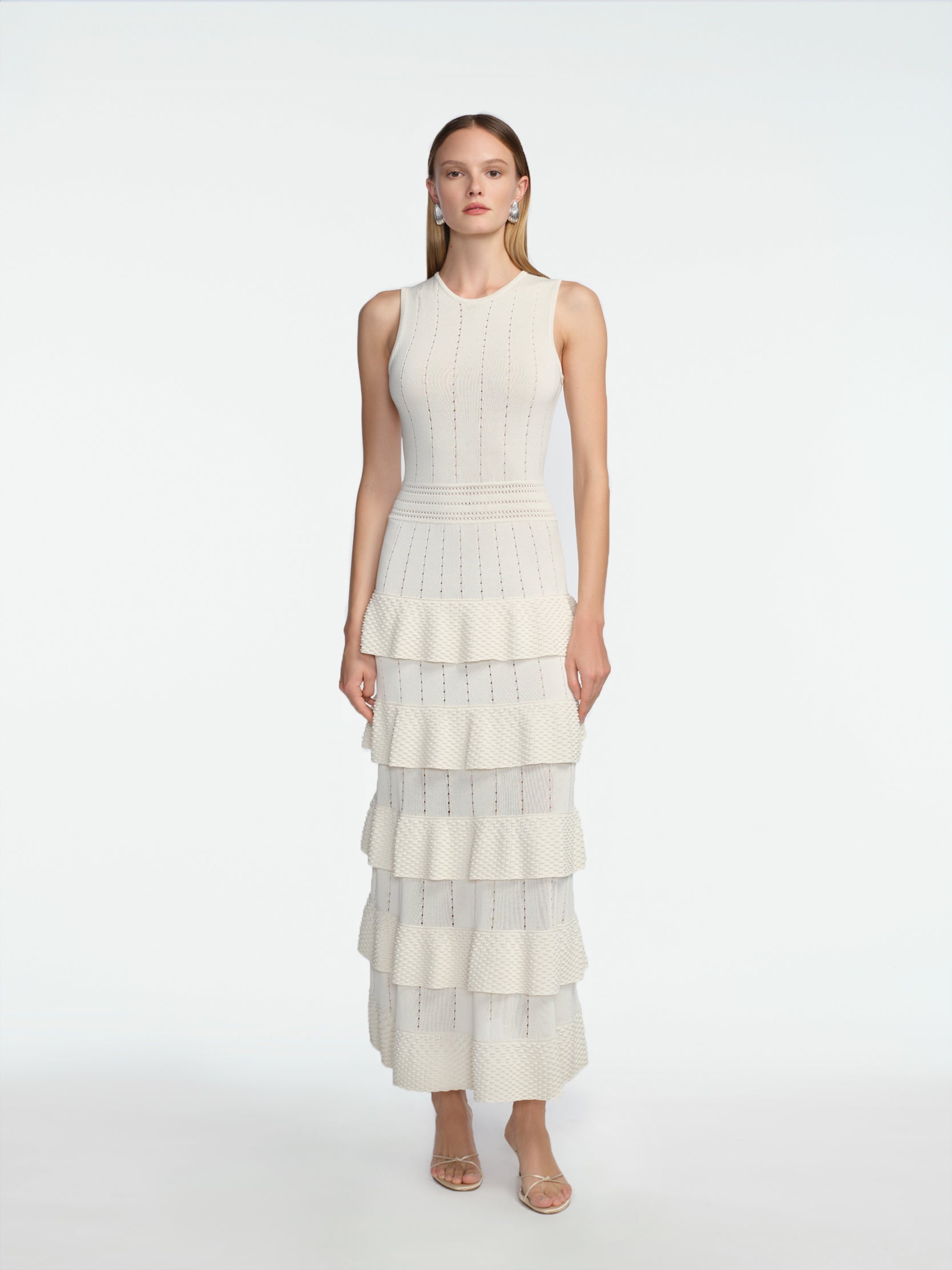 lela rose knit dress Bobble Piper Cream / XS / PF263807 festival fits