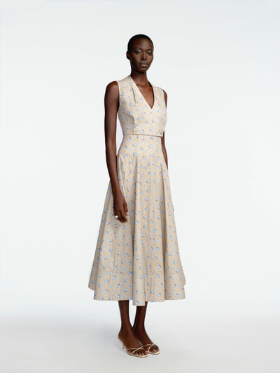 Floral Printed Cotton Sleeveless Top