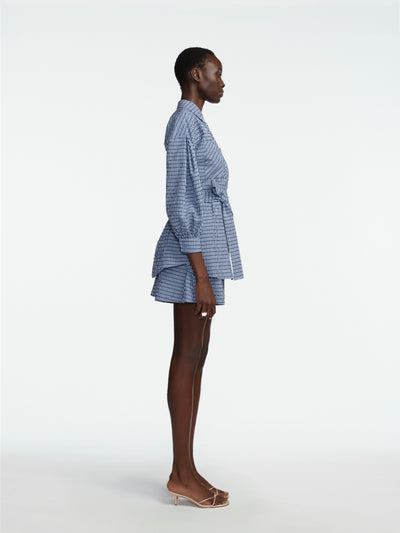 Checked Seersucker Short