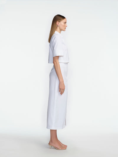 Cotton Poplin Cropped Shirt