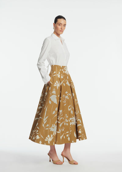 Floral Jacquard Parker Skirt