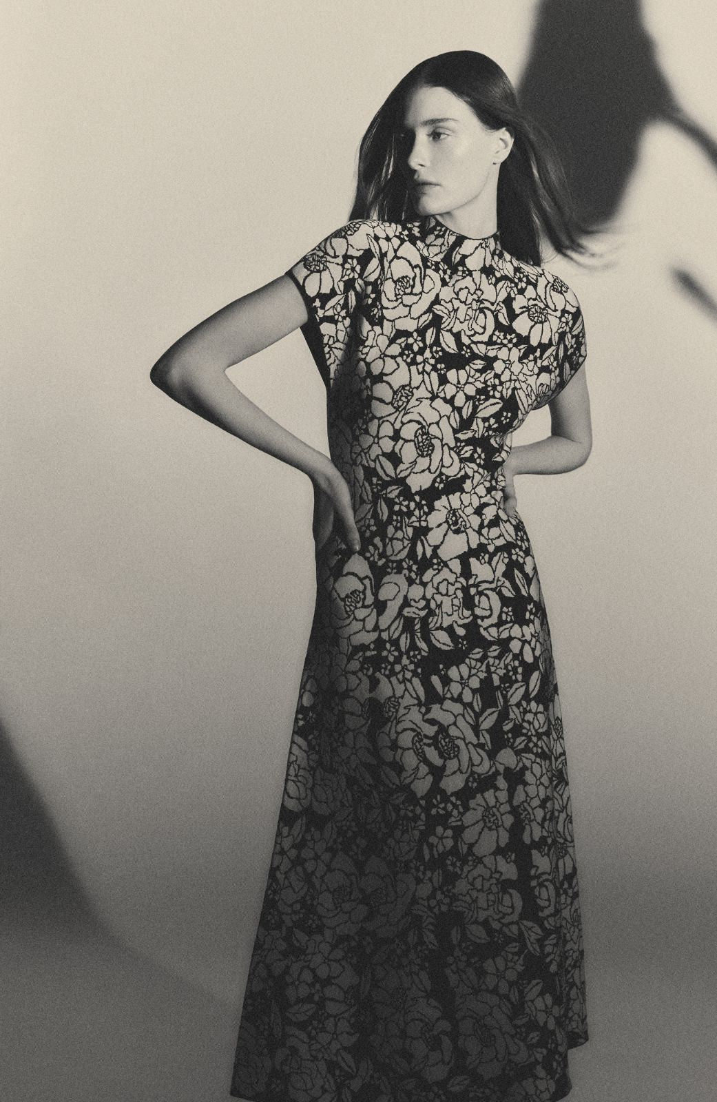 Floral Jacquard Knit Mock Neck Dress – Lela Rose