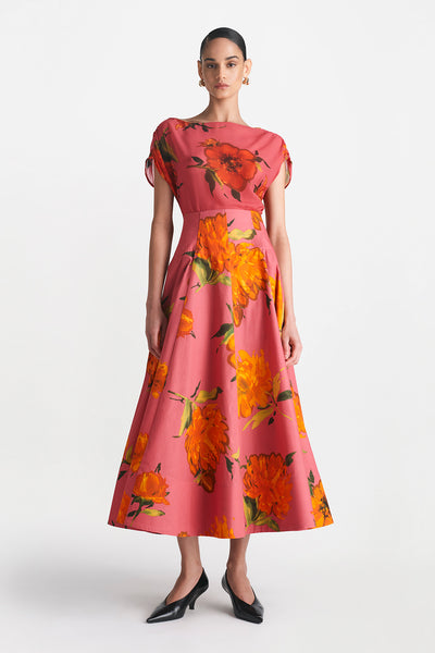 Floral Printed Cotton Parker Skirt