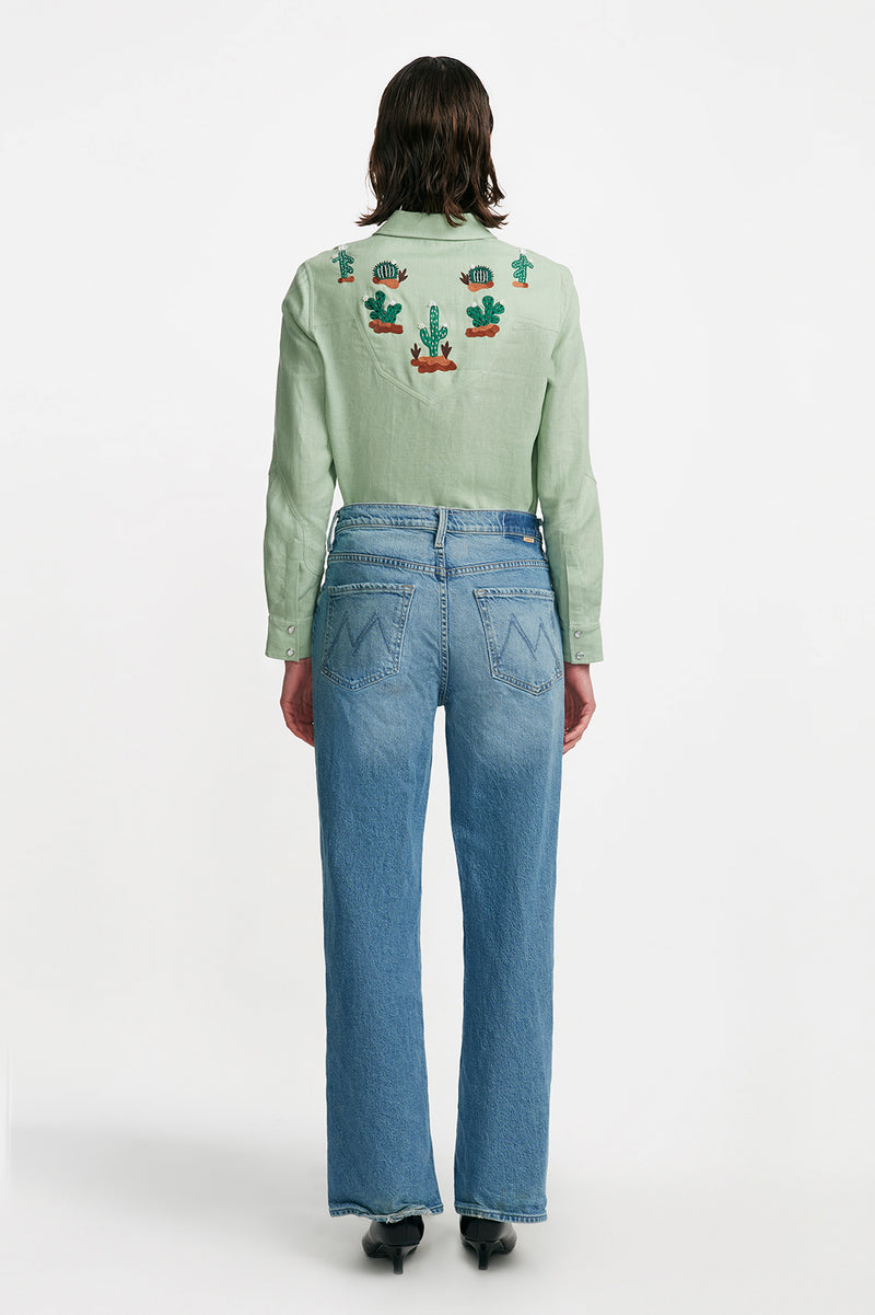 Conversation Embroidery Cactus Shirt