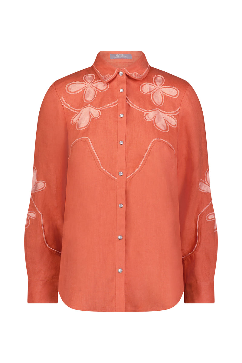 Thread Loop Embroidery Shirt