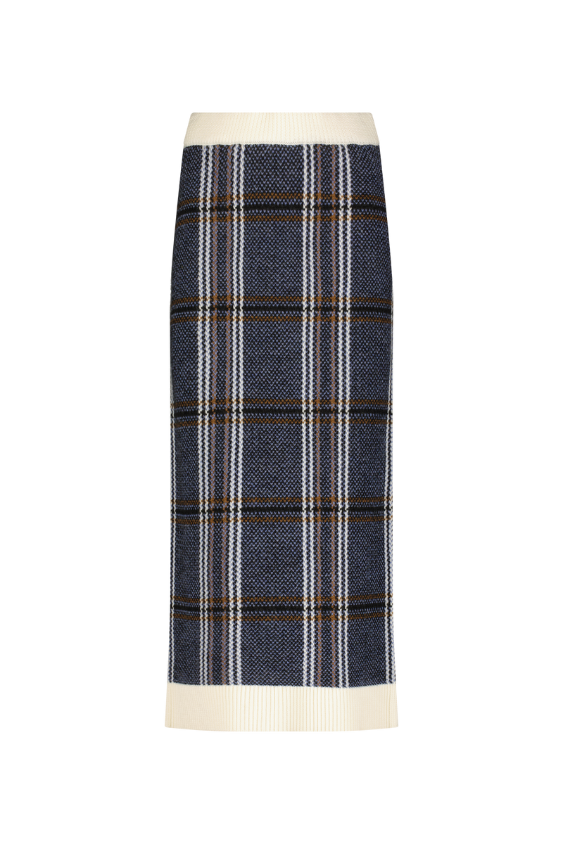Plaid Jacquard Knit Skirt