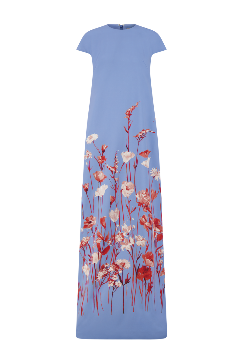Floral Crepe Augusta Gown