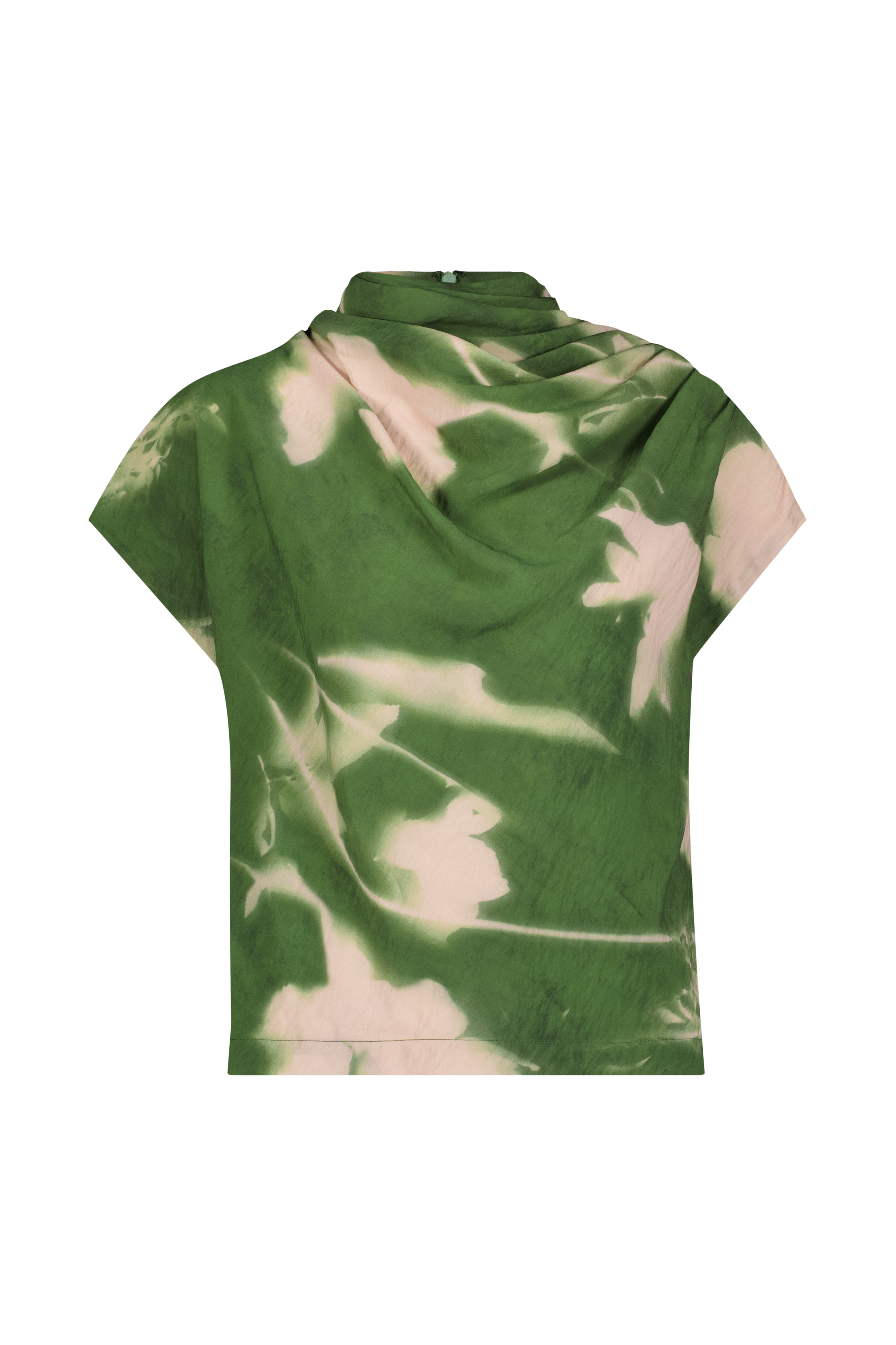 Abstract Floral Crepe Draped Top – Lela Rose
