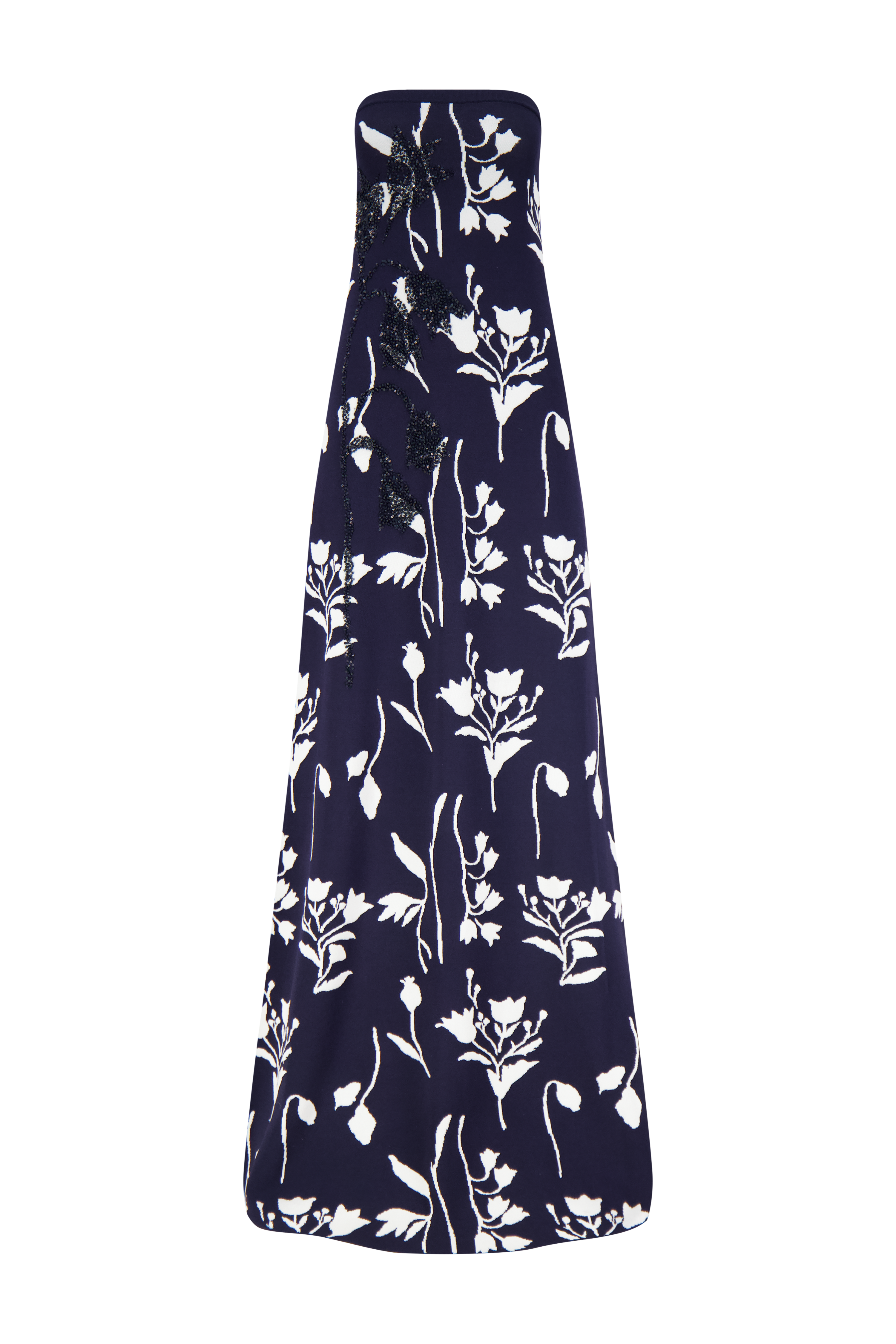 Floral Jacquard Knit Beaded Strapless Dress – Lela Rose