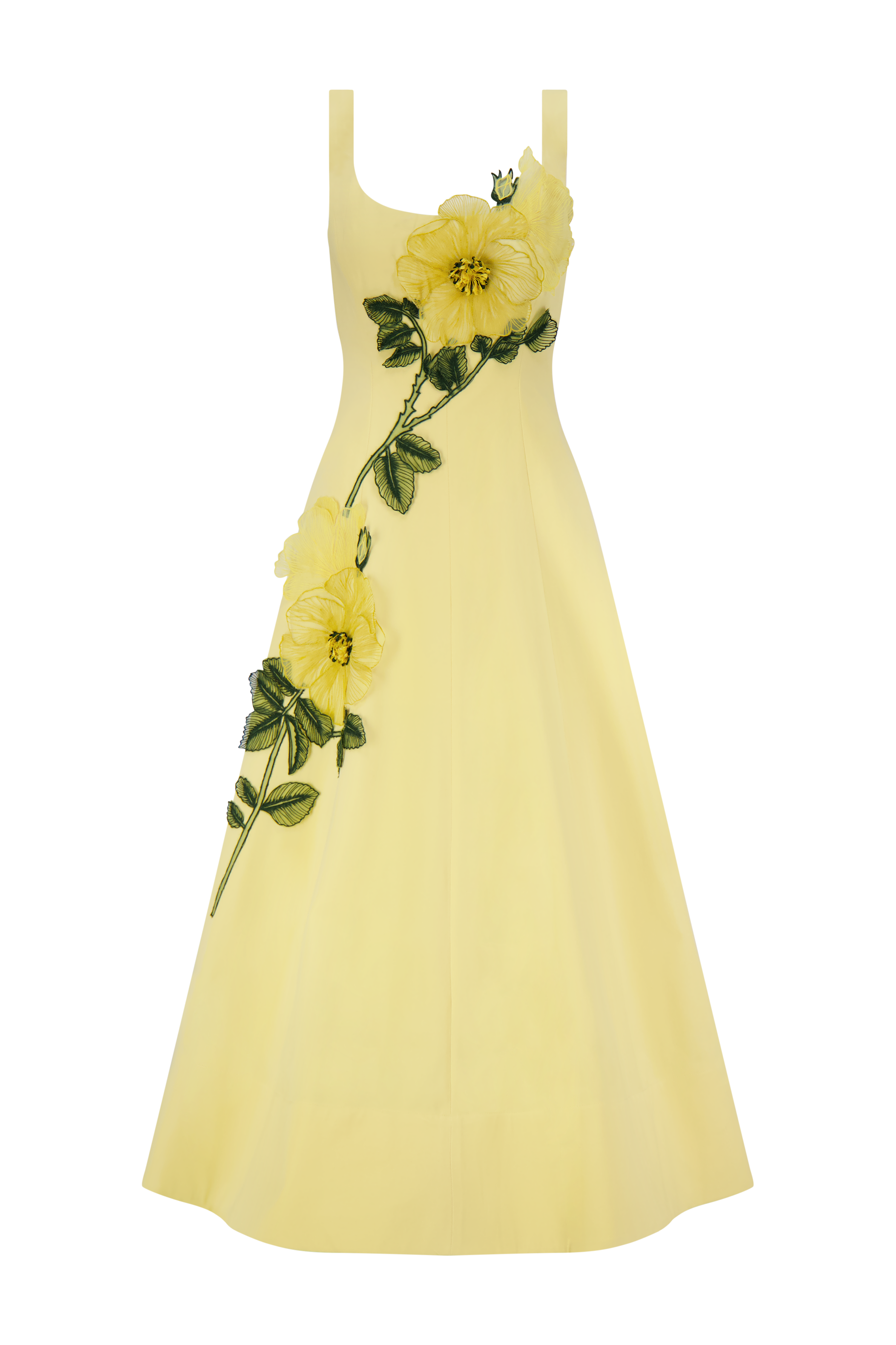 Peony Embroidered Stretch Cotton Full Dress – Lela Rose