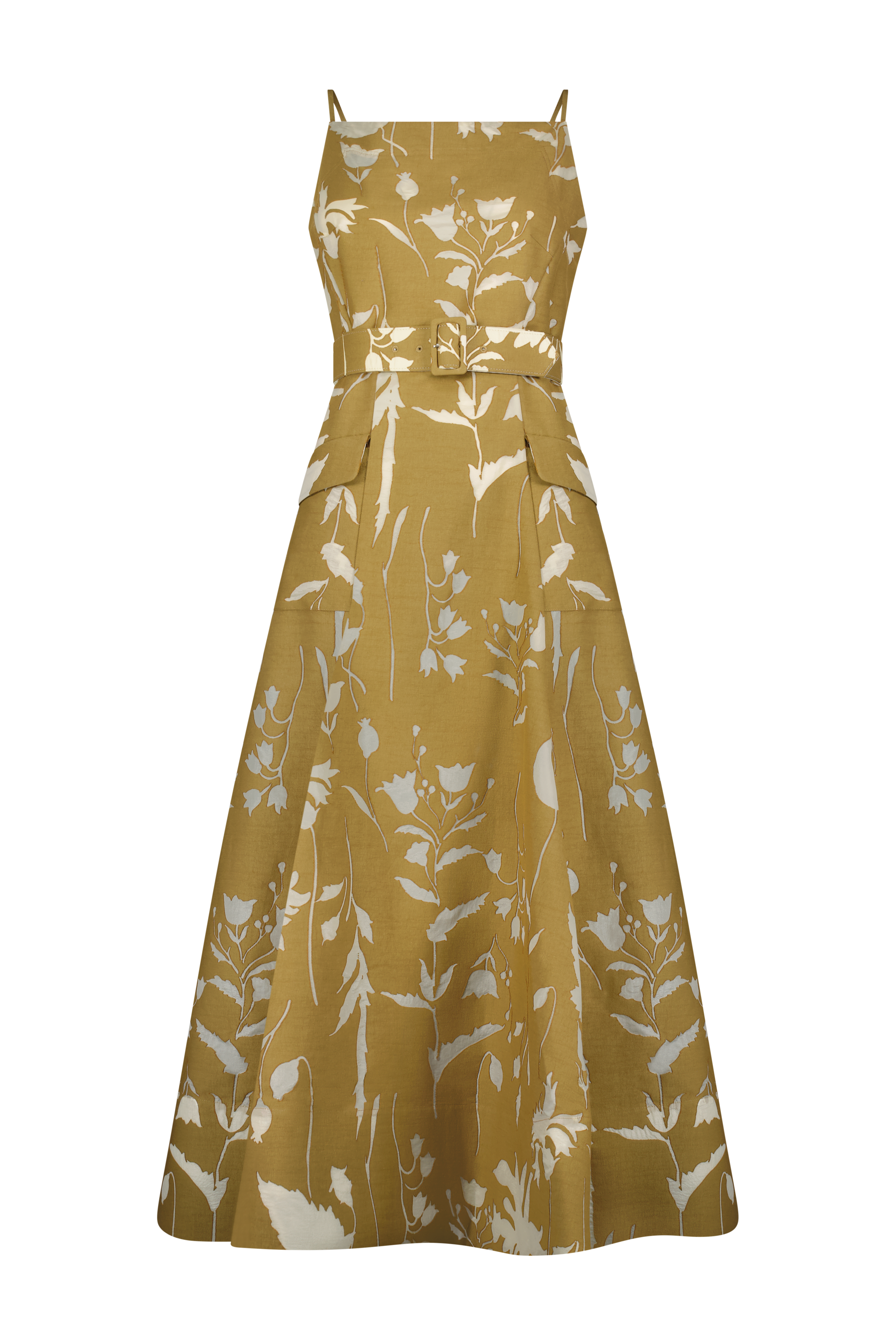 Floral Jacquard Belted Dress – Lela Rose
