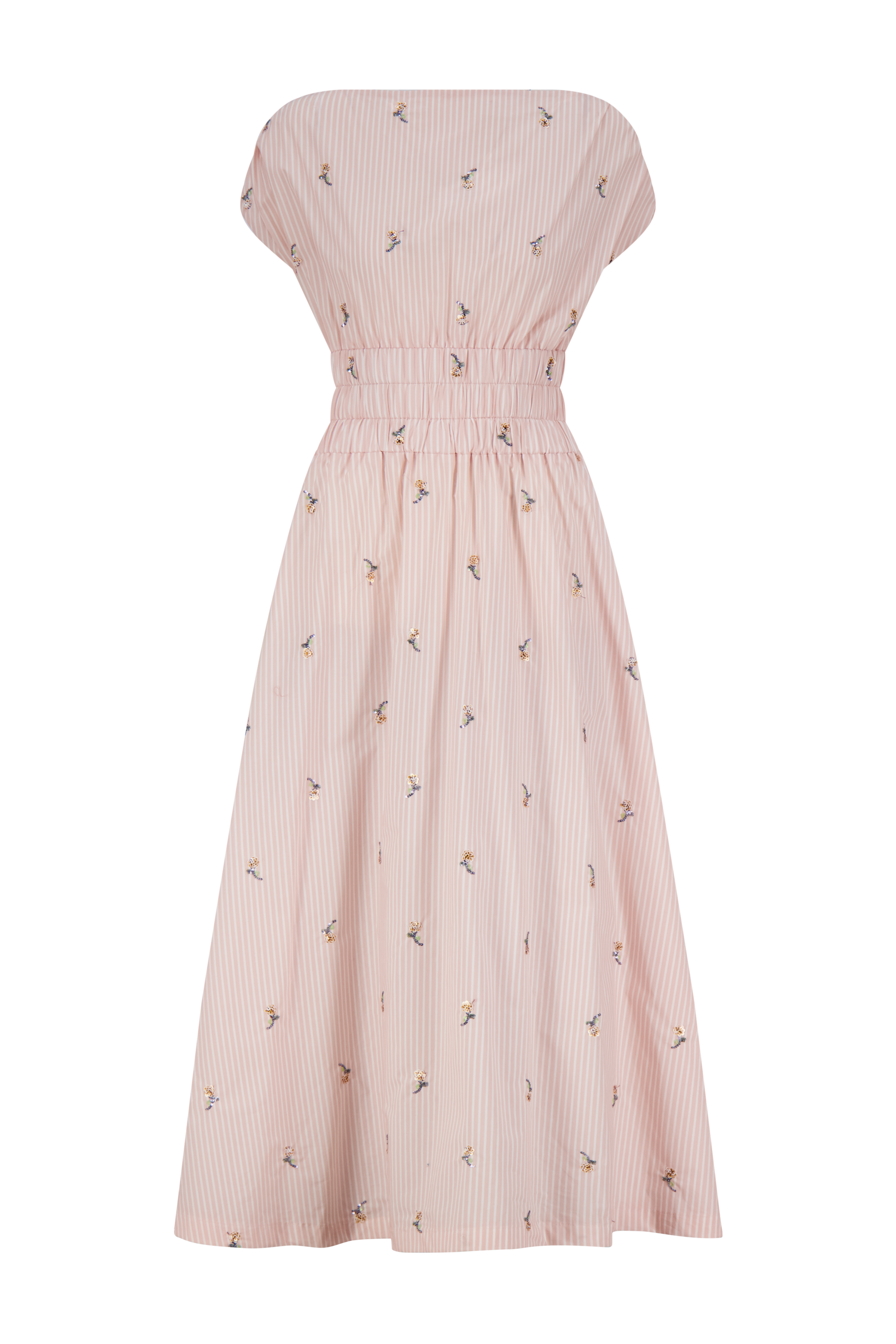 cotton embroidered midi dress White Cotton Sunflower Embroidered Midi Dress