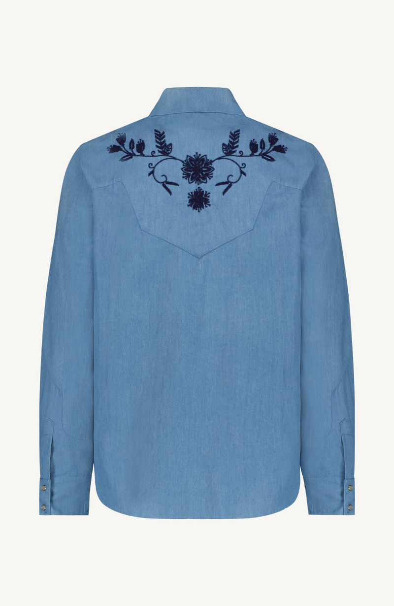 Floral Seed Bead Classic Ranch Shirt