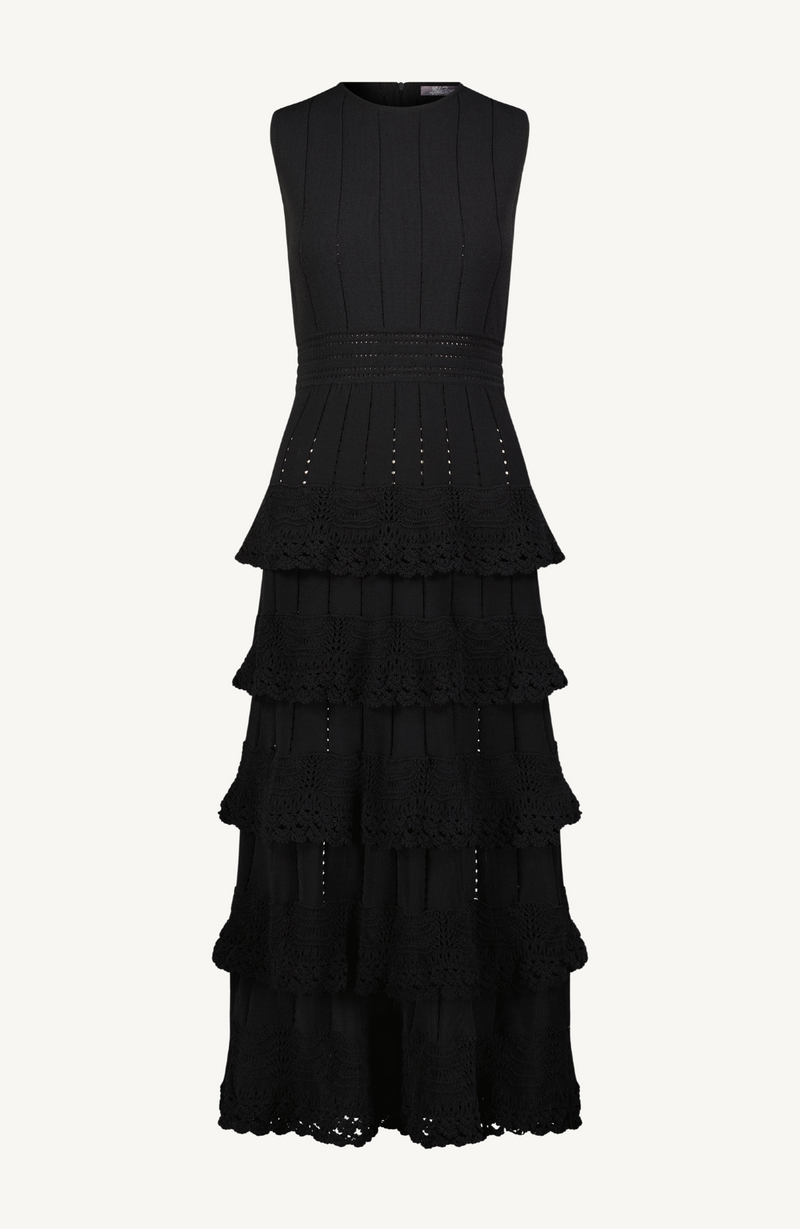 Crochet Ruffle Knit Sleeveless Piper Dress