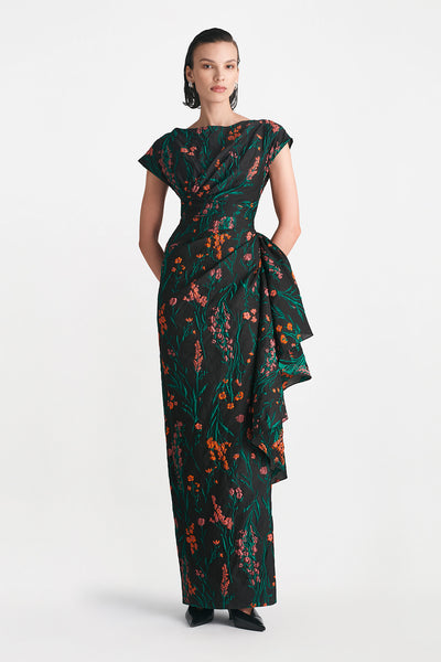 Floral Fil Coupe Florence Gown