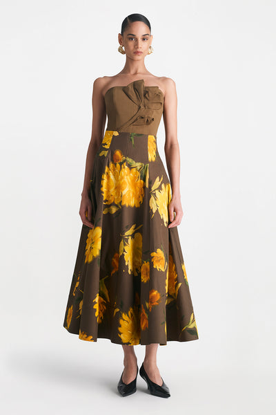 Floral Printed Cotton Parker Skirt