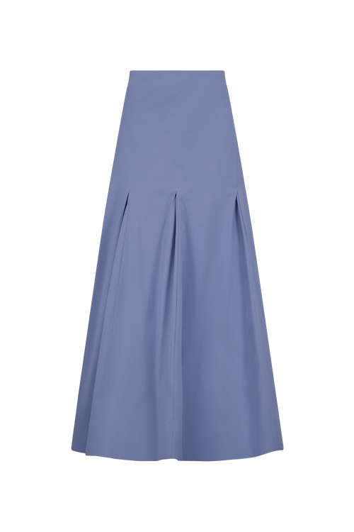 Cotton Poplin Seam Detail Skirt