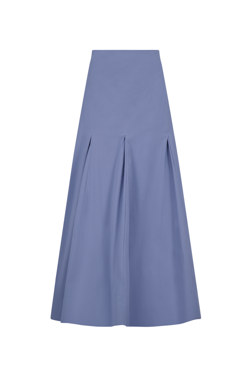 Cotton Poplin Seam Detail Skirt