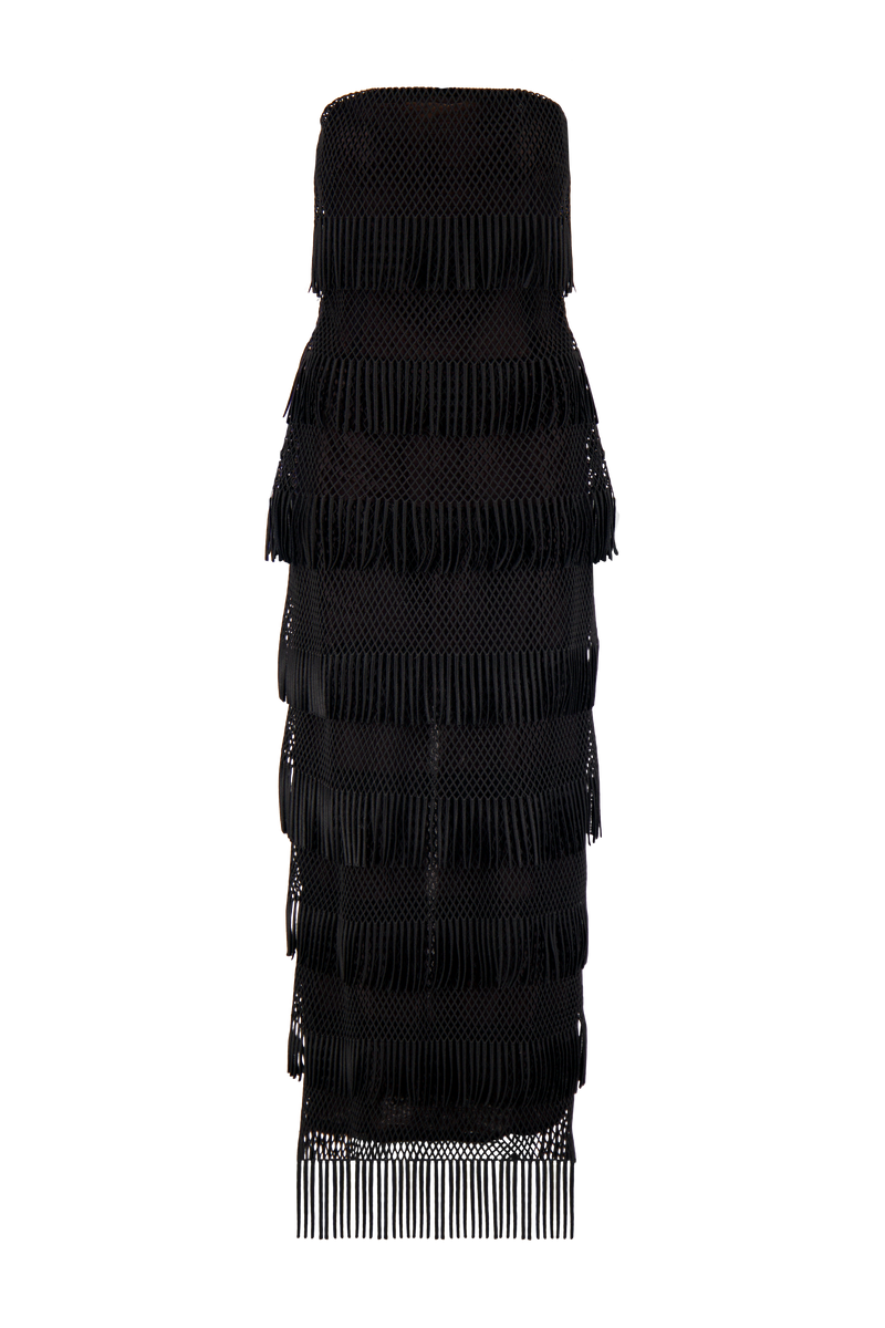 Macrame Lace Column Dress