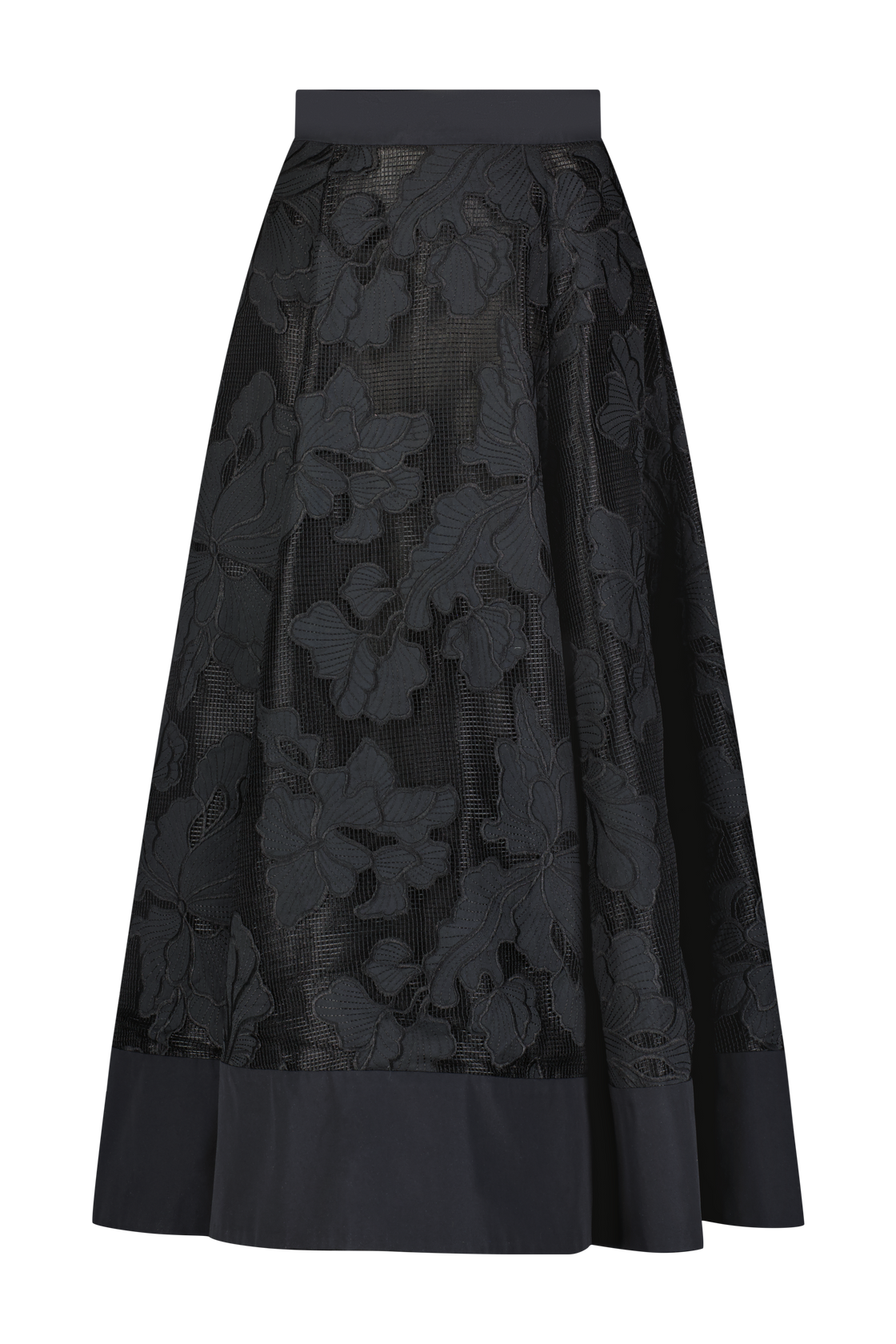 Floral Embroidered Lace Full Skirt