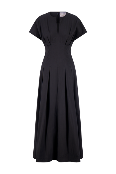 Cotton Poplin Smocked Back Dress