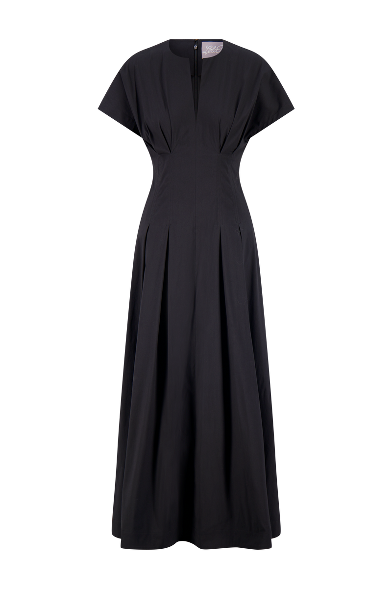 Cotton Poplin Smocked Back Dress