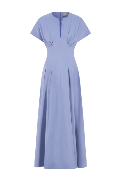 Cotton Poplin Smocked Back Dress