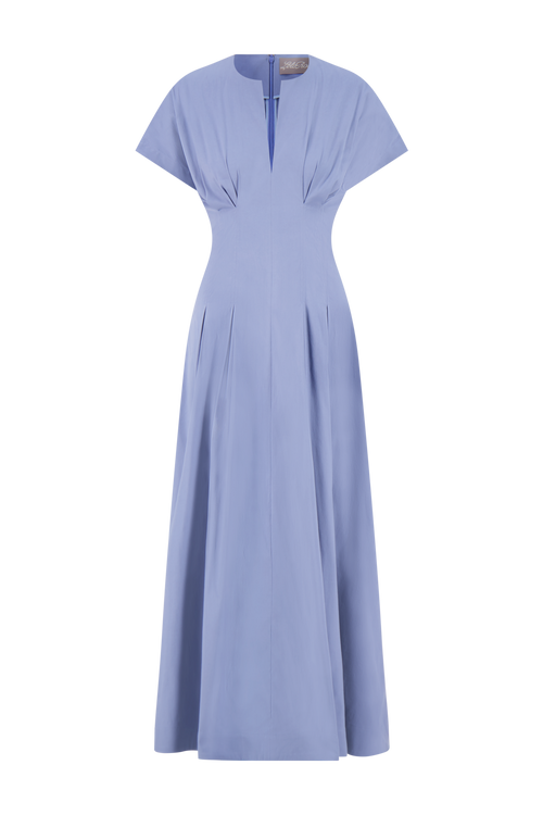Cotton Poplin Smocked Back Dress