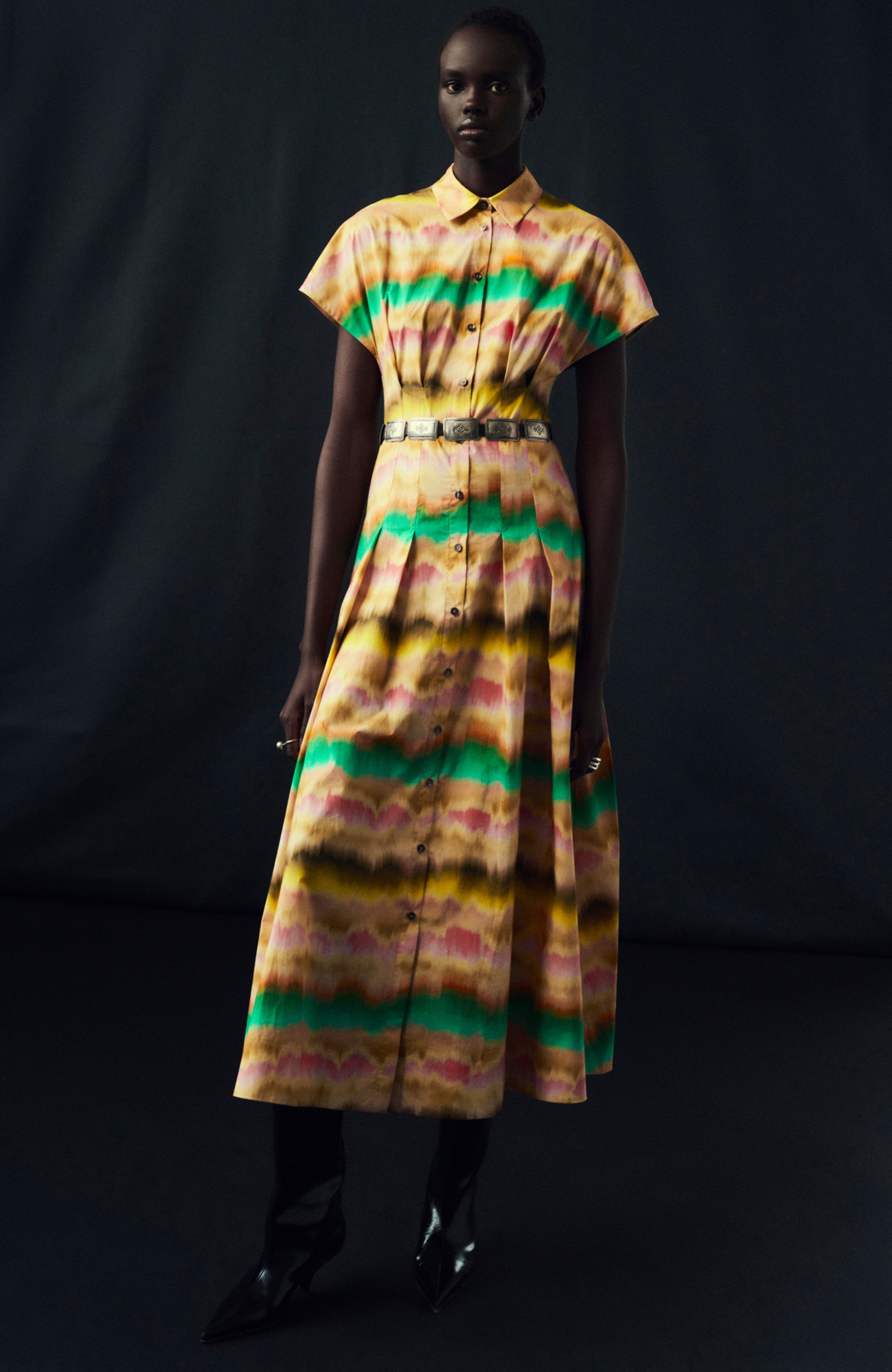 Sunset Cotton Seam Detail Shirtdress