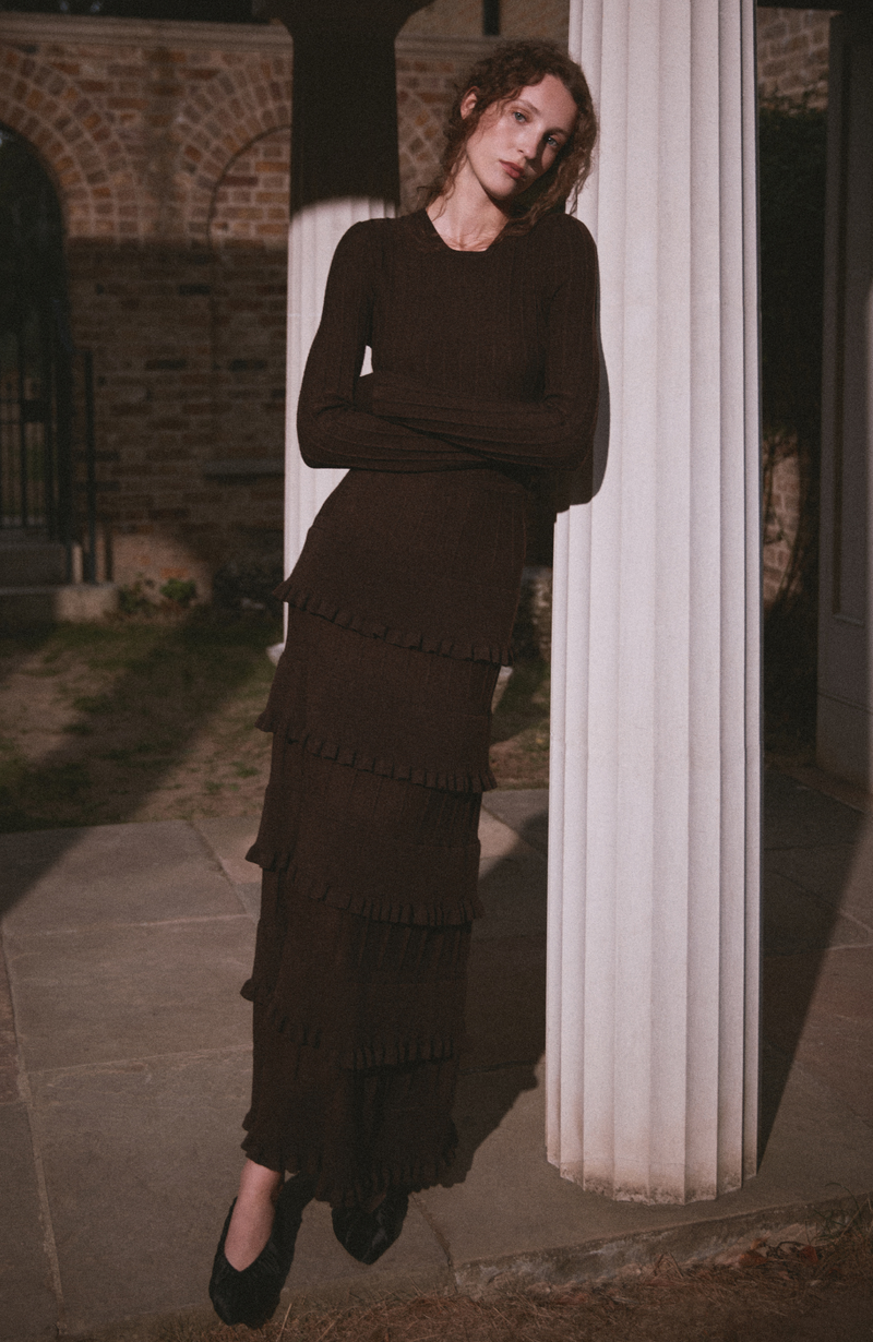 Melange Knit Piper Dress