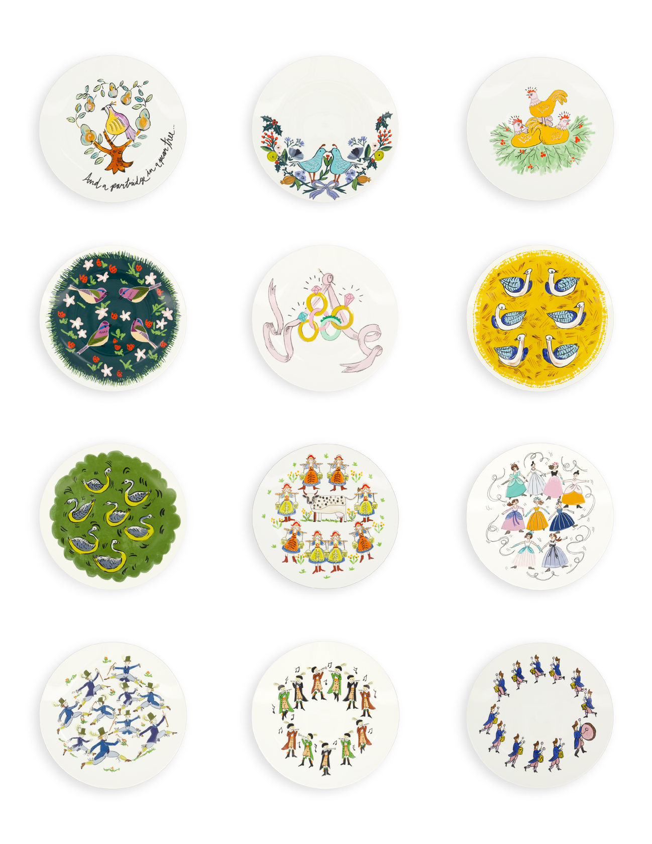 12 Days of Christmas Plates