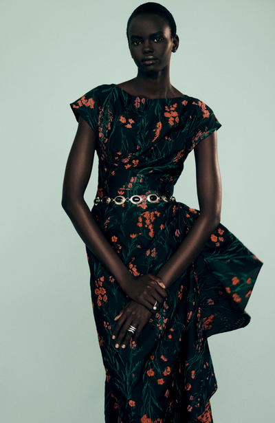 Floral Fil Coupe Florence Gown