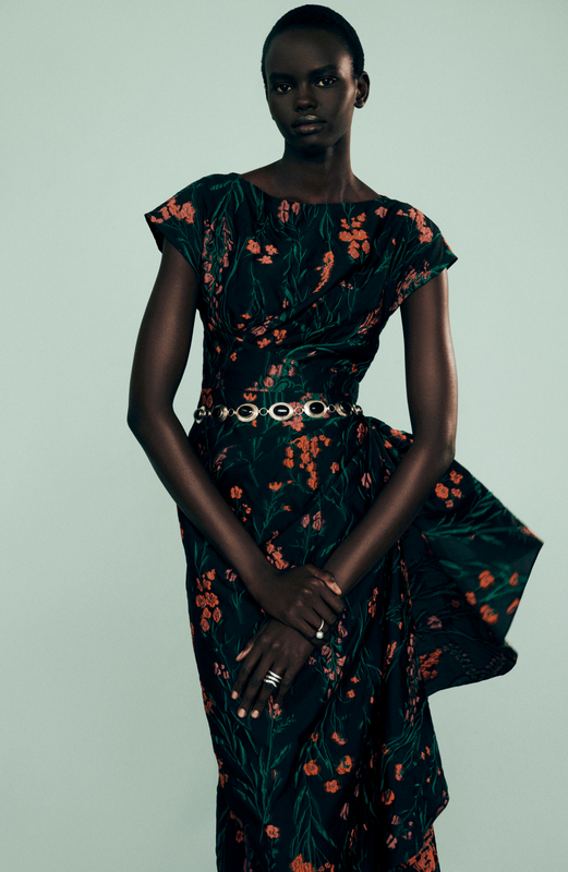 Floral Fil Coupe Florence Gown