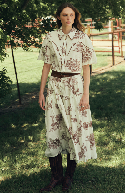 Reyrosa Cotton Leather Trim Shirt