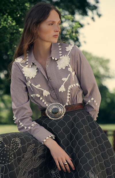 Grosgrain Embroidery Classic Ranch Shirt